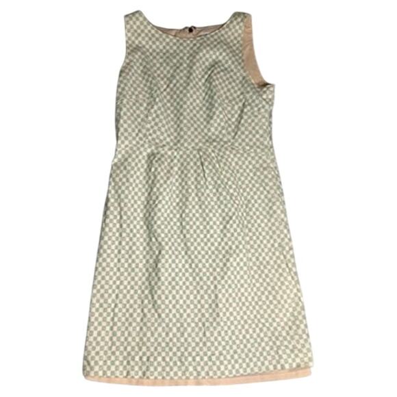 Fossil Checkered Mini Dress Womens XS Pastel Cottagecore Preppy Mod Retro 60s - Picture 2 of 8